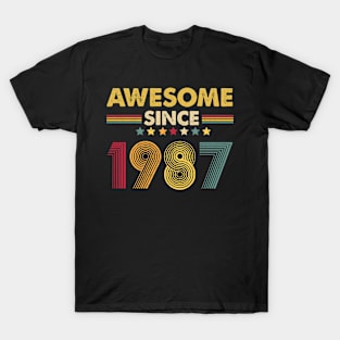 Awesome Since 1987 Limited Edition 35th Birthday 35 Years Old Gift For Men Women T-Shirt